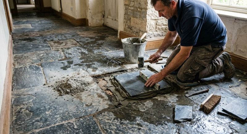 Slate Floor Repair in Olathe, KS