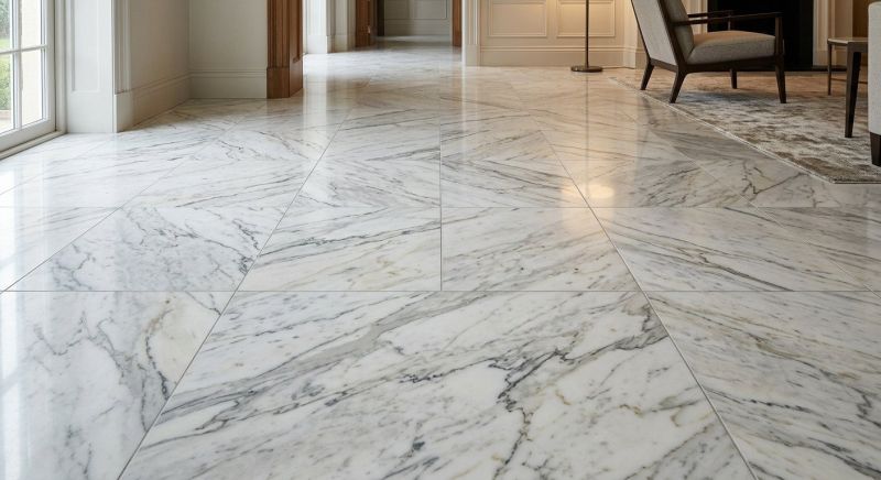 Marble Tile Floor Installation in Overland Park, KS