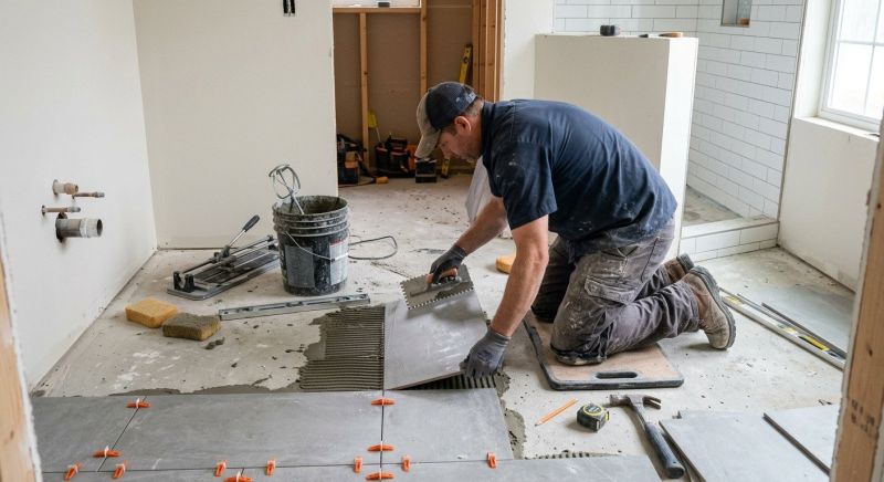 Restroom Floor Replacement in Loudoun County, VA