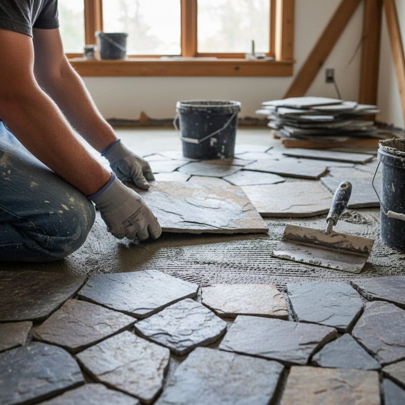 Slate Floor Installation in Kansas City, KS