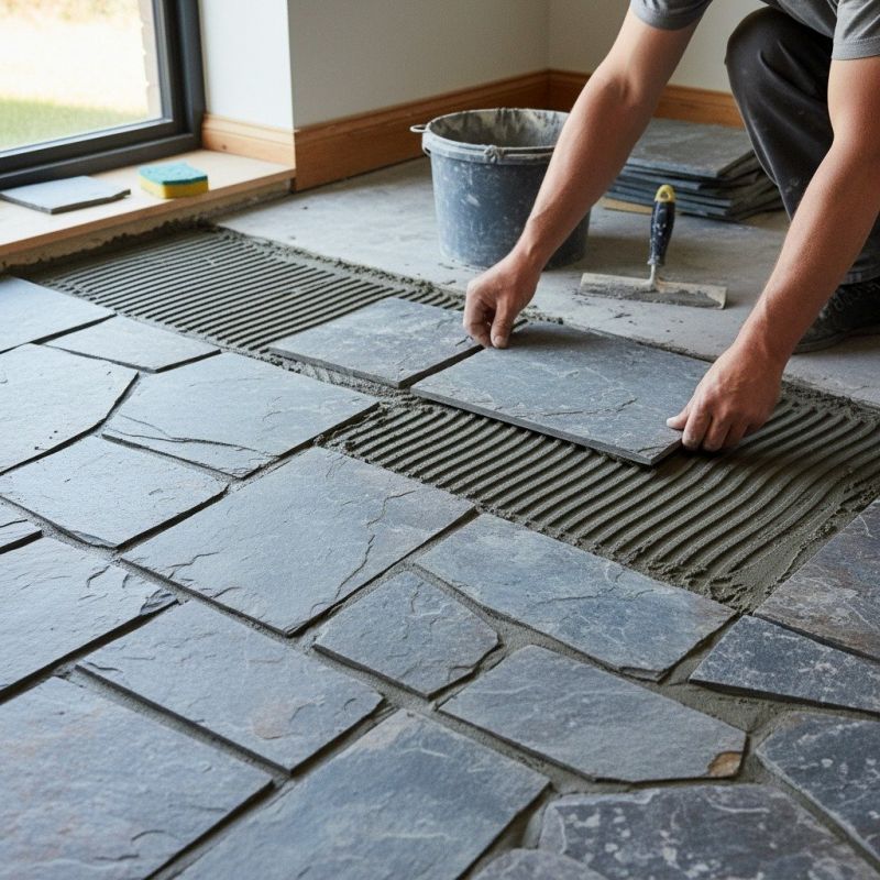 Slate Floor Installation in Olathe, KS