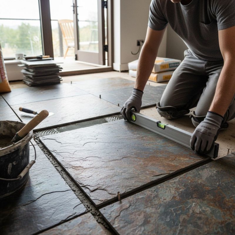 Slate Floor Installation in Overland Park, KS