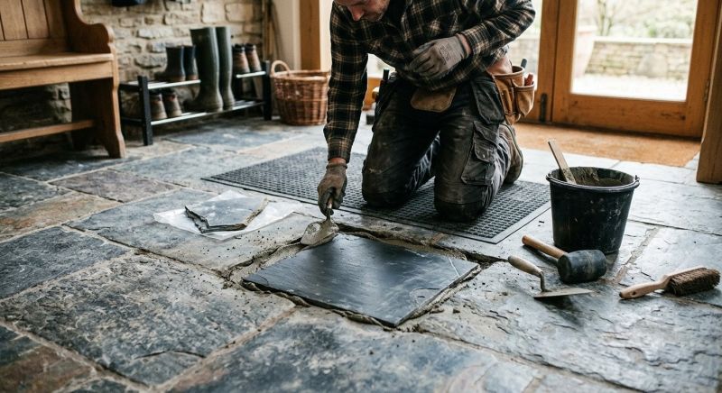 Slate Floor Repair in Olathe, KS
