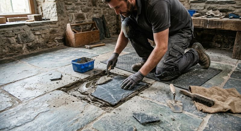 Slate Floor Repair in Alpharetta, GA