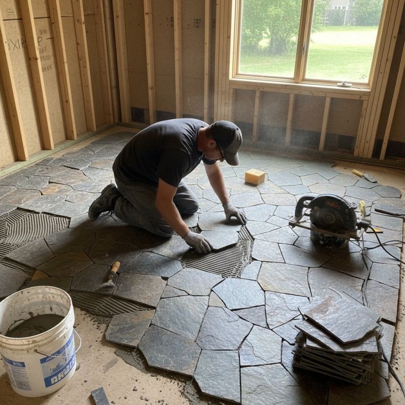 Stone Floor Installation in Olathe, KS