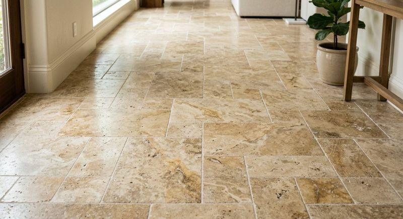 Travertine Floor Installation in Fredericksburg, VA
